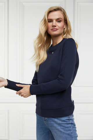 Monogram Crew Neck Sweat Ink Navy