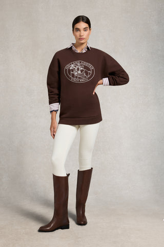 Relaxed Fit Crew Neck Sweater Walnut