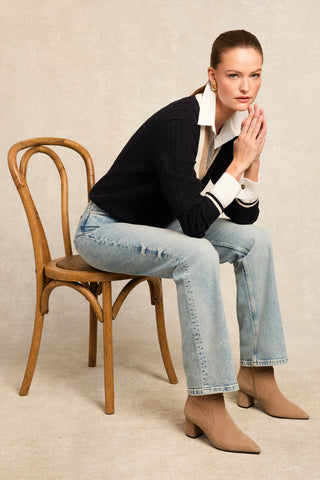 Regency Mid Ankle Boot Taupe Suede