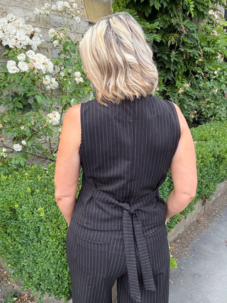 Jose Waistcoat With Black Tie Detail