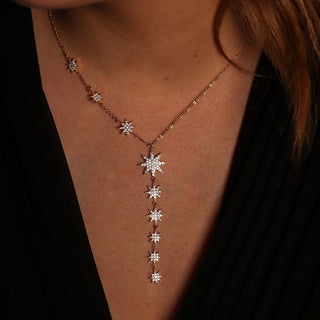 NECKLACE CONSTELLATION MULTI DROP STARS GOLD
