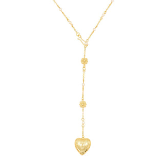 NECKLACE CONSTELLATION COLLECTION DROP HEART GOLD