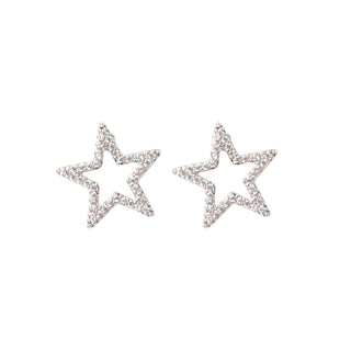 EARRING CONSTELLATION COLLECTION OPEN STAR SILVER