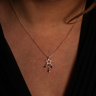 NECKLACE CONSTELLATION COLLECTION DROP STARS GOLD