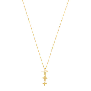NECKLACE CONSTELLATION COLLECTION TRIPLE DROP GOLD