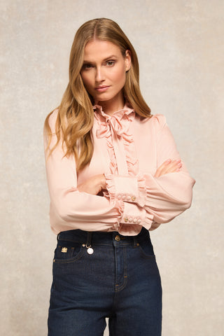 Rebecca Ruffle Blouse Blush