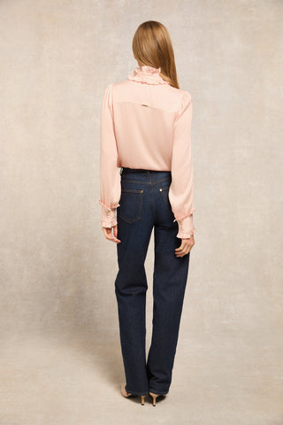 Rebecca Ruffle Blouse Blush
