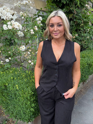 Jose Waistcoat With Black Tie Detail