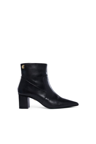Regency Mid Heel Ankle Boot Black