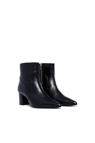 Regency Mid Heel Ankle Boot Black