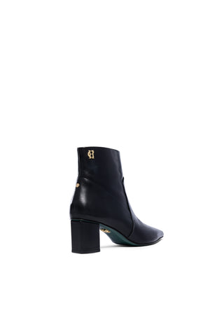 Regency Mid Heel Ankle Boot Black