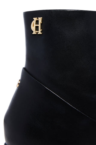Regency Mid Heel Ankle Boot Black