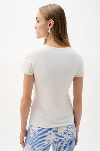 Silky Knit Fitted T-Shirt Vanilla