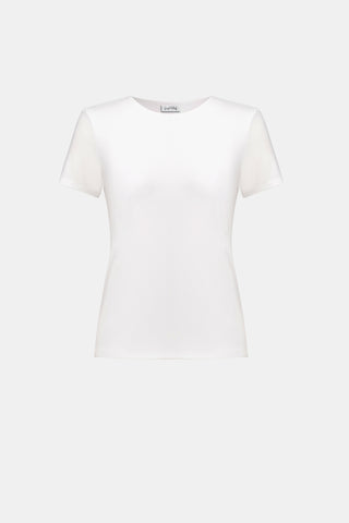 Silky Knit Fitted T-Shirt Vanilla