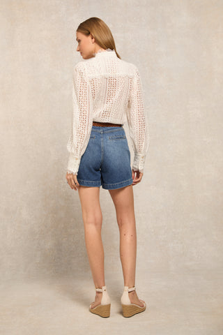 Utility Denim Shorts Denim