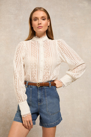 Utility Denim Shorts Denim