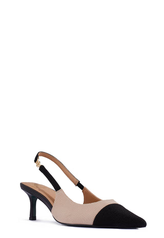 Regency Kitten Heel Nude & Black