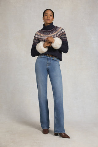 Rebecca Roll Neck Knit Ink Navy