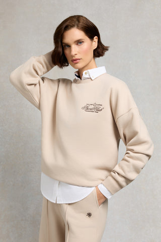 Relaxed Fit Crew Neck Sweater Stone