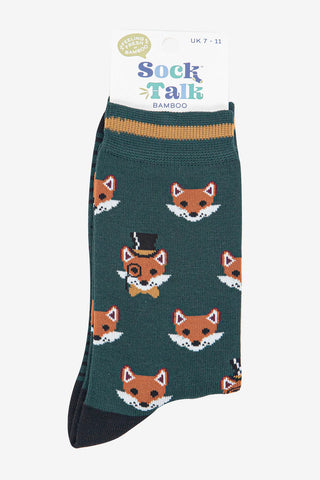 Men's Bamboo Socks - Forest Green/Black, Dapper Fox