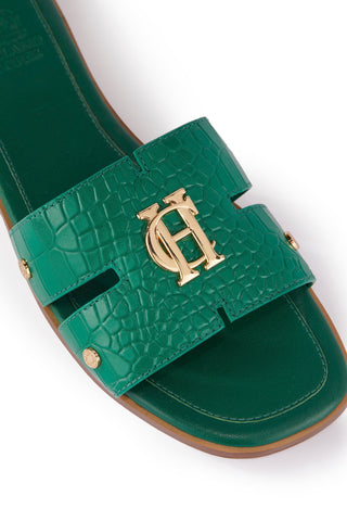 Monogram Slides Jade Croc