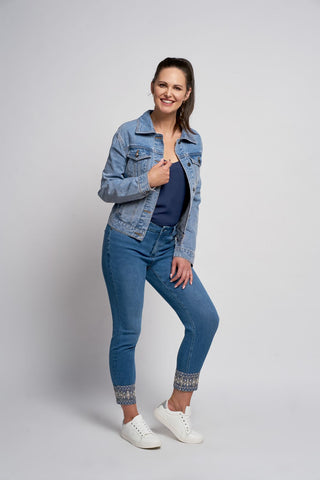 Light Weight Denim Jacket Mid Indigo