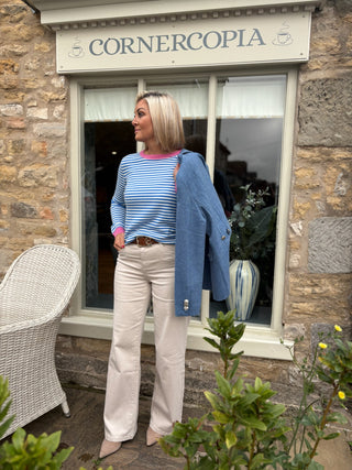 Emma boxy striped jumper