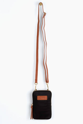 Ivy Crossbody Phone Bag in Black
