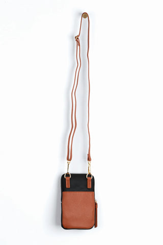 Ivy Crossbody Phone Bag in Black
