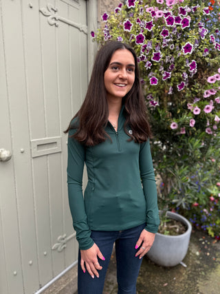 Relentless 1/4 Zip in Amazon Green