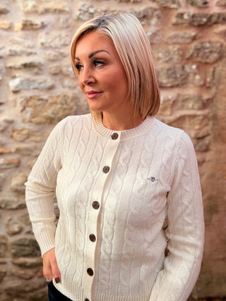 Lambswool Cable Knit Cardigan