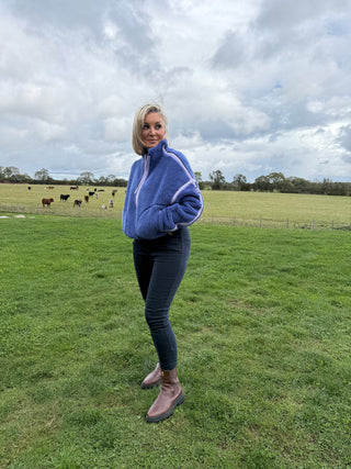 Industry Fleece Half Zip in Violet Smoke