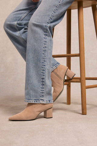 Regency Mid Ankle Boot Taupe Suede