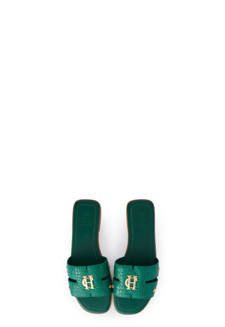 Monogram Slides Jade Croc