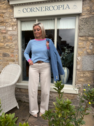 Emma boxy striped jumper