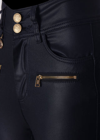 Coated Jodhpur Jean in Navy