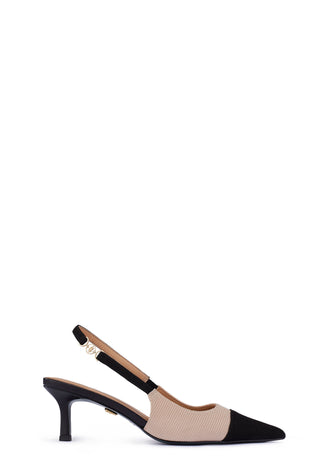 Regency Kitten Heel Nude & Black