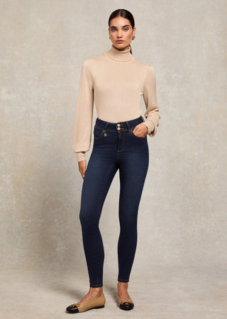Contour Skinny Jean Deep Indigo SHORT