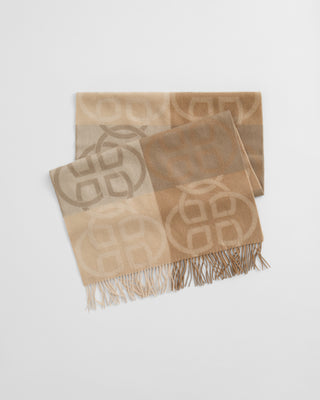 Monogram Wool Scarf - Warm Khaki