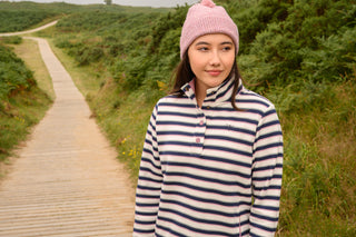 Ladies Haven II Jersey -  Navy Sage Rose Strp