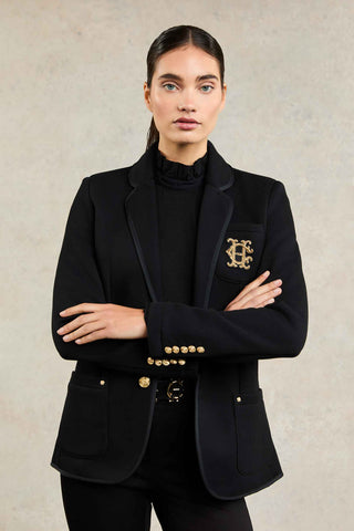 Henley Blazer Black Black