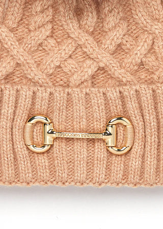 Horsebit Bobble Hat Camel