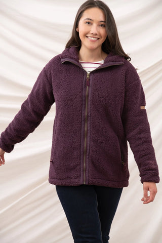 Ladies Cobh Full Zip Fleece - Cranberry