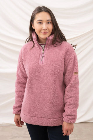 Ladies Coast Half Zip Fleece - Wild Rose