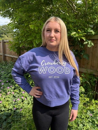 Crowberry Wood Organic Drop Shoulder Sweater: Dusk Blue