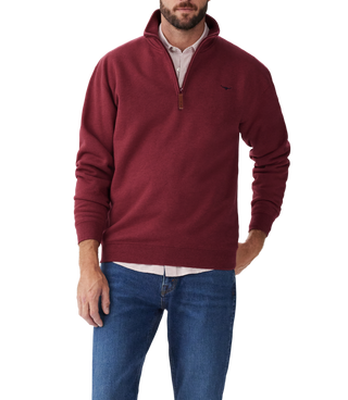 Mulyungarie 1/4 Zip Sweatshirt Red Marle