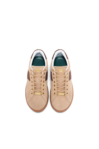 Knightsbridge Court Trainer Taupe Dark Chocolate