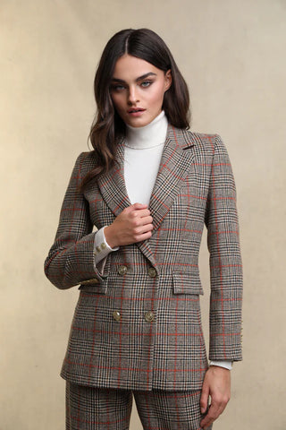 Double Breasted Blazer Orange Windsor