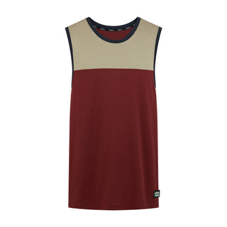 Ridgeline Mens Back Slider Singlet Top Rhubarb Multi