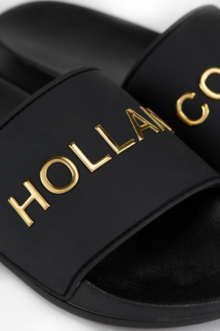 Pool Slide Black Gold